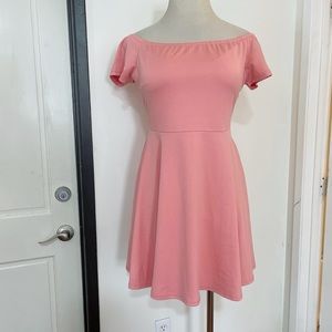 Party Dress Bridal Baby Shower Milkmaid Skater Skirt Girly Pink Coral Size XL